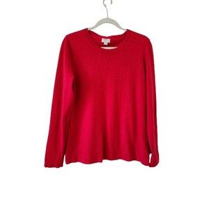 J. Crew Red Crew Neck Sweater